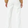 White Waist Cut Out Flare Jeans