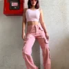 Crazy Multi Pockets Baggy Cargo Jeans
