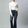 Bootcut Full Length Dark Blue Jeans