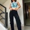 Crazy Multi Pockets Baggy Cargo Jeans
