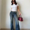 Retro Old School Flare Bootleg Jeans