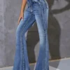 Blue Sturdy Wash Flare Bootleg Jeans
