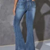 Blue Sturdy Wash Flare Bootleg Jeans