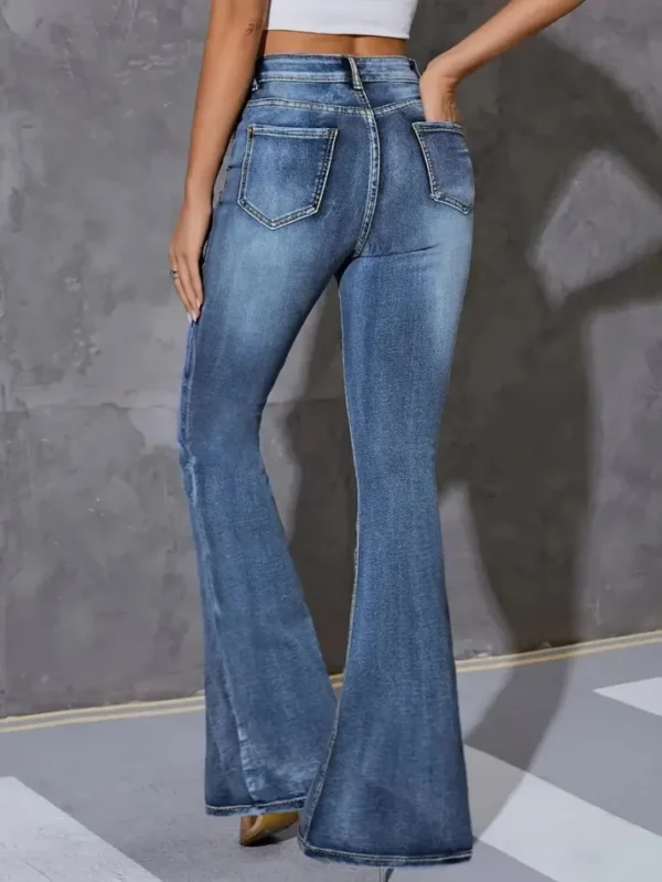 Blue Sturdy Wash Flare Bootleg Jeans