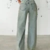 Gen X Raw Mid Rise Straight Fit Jeans