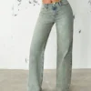 Gen X Raw Mid Rise Straight Fit Jeans