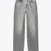 GREY MOM FIT HIGH-WAIST JEANS