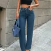 True Blue Wide Leg High Rise jeans