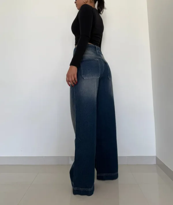 Y2k Old School Tinted Wash Baggy Wide leg Jeans