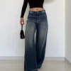 Y2k Old School Tinted Wash Baggy Wide leg Jeans