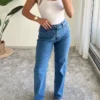 Dark Blue Stone Wash Straight Fit Jeans