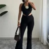 Black Ultra High Rise Flare Jeans