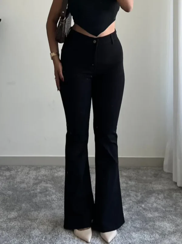 Black Ultra High Rise Flare Jeans