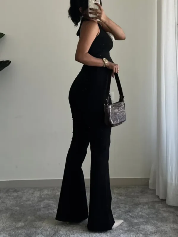 Black Ultra High Rise Flare Jeans