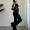 Black Ultra High Rise Flare Jeans