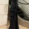 So Black Pocket Details High Waist Cargo Jeans