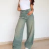 Rust Fade Baggy Wide Leg Jeans