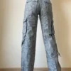 High-End Bamboo Texture Jacquard Cargo Pants