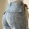 High-End Bamboo Texture Jacquard Cargo Pants