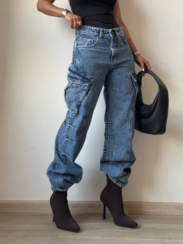 All Out Flare Cargo Unisex Jeans