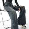 Off Beat Distressed Blue Baggy Jeans