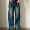 Sun-Burst Blue Wide Leg Jeans