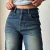 Sun-Burst Blue Wide Leg Jeans