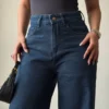 Deep Night Blue Wide Leg Jeans