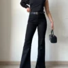 Black Ultra High Rise Flare Jeans