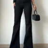 Black Ultra High Rise Flare Jeans