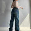 90's Blue Ripped Baggy fit Jeans