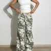 Graffiti Splash Wide Leg Denim Joggers