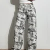 Graffiti Splash Wide Leg Denim Joggers