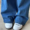 True Blue Wide Leg High Rise jeans