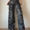 High Street Foil Cargo Denim
