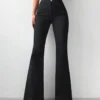 Black Bootcut Flare High Waist Jeans