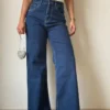Blueberry Wide Leg High Rise Jeans