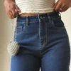 Blueberry Wide Leg High Rise Jeans