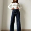 Midnight Indigo Baggy Wide Leg Jeans