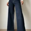 Midnight Indigo Baggy Wide Leg Jeans