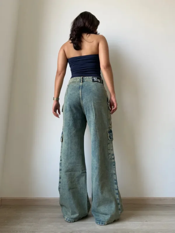 Dirty Fade Out Wash Cargo Denims