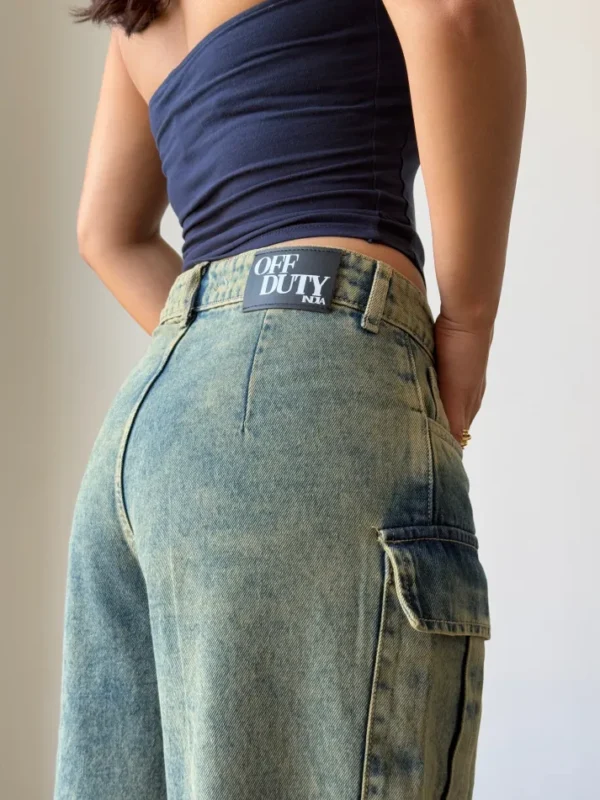 Dirty Fade Out Wash Cargo Denims