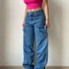 Boyfriend Cargo Wide Leg Denims