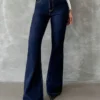 Indigo Navy Flare Fit Jeans