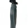 Off Beat Distressed Blue Baggy Jeans