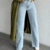 Raw Edge Tailored Straight Fit Jeans
