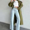 Raw Edge Tailored Straight Fit Jeans