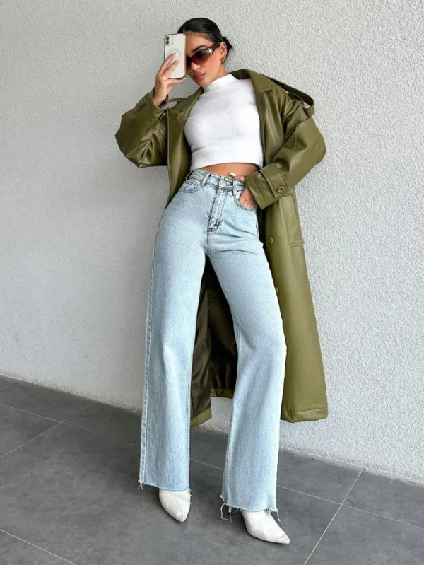 Raw Edge Tailored Straight Fit Jeans