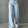 Wash Out Regular Blue Stretch Tailored Straight Leg Jeans
