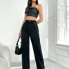 Blackish Super Rise Straight Leg Jeans